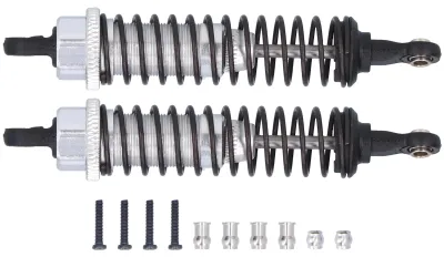 Image de 2 pièces amortisseurs en aluminium RC 80 mm pour TRAXXAS SLASH 2WD Pièces de mise à niveau Argent