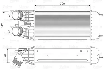 Produktbild von VALEO 818547 Ladeluftkühler LLK passend für PEUGEOT 2008 Kombi (CU) Turbo Intercooler