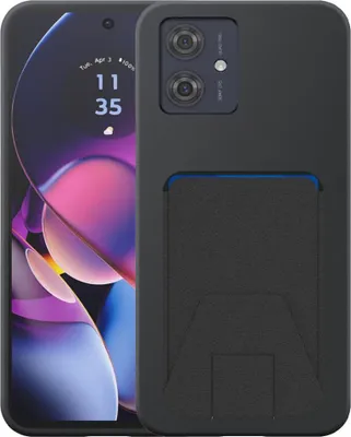 Obrázek produktu pro Vhodné pro Motorola Moto G54 / G54 Power / G64 Pouzdro na telefon s nastavitelným koženým krytem - Flexibilní zadní kryt Pouzdro ze silikonu TPU s nastavitelným koženým krytem - Black - Smartphonics