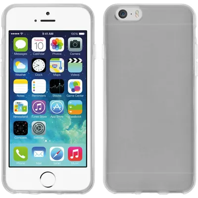 Produktbild von PhoneNatic Case kompatibel mit Apple iPhone 6s / 6 - weiß Silikon Hülle transparent + 2 Schutzfolien