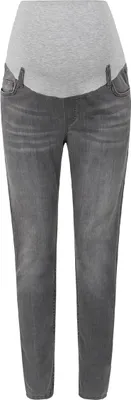 Produktbild von Damen Umstandsjeans Grau - Bauchband, Baumwolle, Elasthan