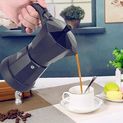 Produktbild von Elektryczny ekspres do kawy espresso Mocha, aluminiowy ekspres do kawy, dzbanek do kawy espresso, ekspres do kawy espresso 300 ml