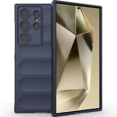 Produktbild von Handyhülle für Samsung Galaxy S25 Ultra Weich TPU Silikon Stossfest Anti-rutsch Hülle Dunkelblau