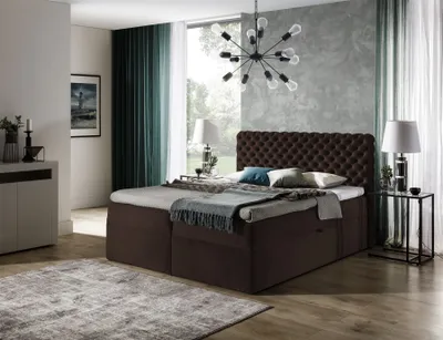 Produktbild von Boxspringbett Schlafzimmerbett WILLIAM 180x200cm in Stoff