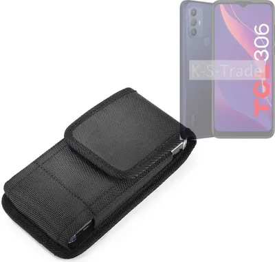 Produktbild von Holster Gürteltasche kompatibel mit TCL 306 Holster Gürtel Tasche wasserabweisend Handy Hülle Schutz Hülle Outdoor schwarz K-S-Trade