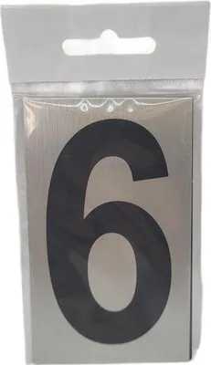 Produktbild von Aluminium Türschild " 6 " 100x60mm