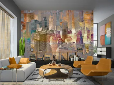 Produktbild von Vlies Fototapete 400x280 cm Tapeten Wandtapete XXL City Abstrakt Architekutur 10110904-36