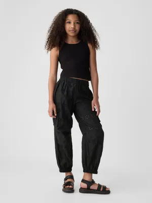 Produktbild von GAP Cargohose für Kinder XXL Schwarz im Fallschirm-Stil mit Kordelzug