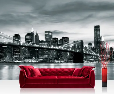 Obrázek produktu pro Netkané fototapety č. 0656 - 368X254 cm - 656 skylines tapety Toronto panorama noční most černá - bílá liwwing (R)