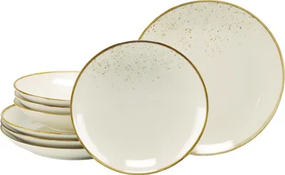 Produktbild von CreaTable, 24973, Nature Collection Creme, Tafelservice 8-tlg, Steinzeug