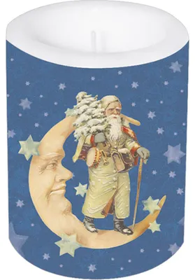 Immagine prodotto di Kerze »Weihnachtsmann im Mond«.