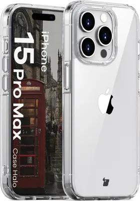 Produktbild von Bizon Case Halo für iPhone 15 Pro Max, transparent