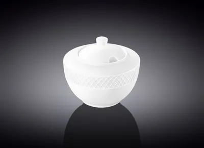 Zdjęcie produktu dla Cukiernica Wilmax 340 ml, biała porcelana WL-880115/A