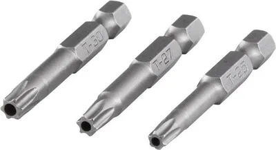 Produktbild von wolfcraft GmbH 4006885126206, 3 Stück(e), Torx, TX25, TX27, TX30, 50 mm, 25,4 / 4 mm (1 / 4"), Hexagonal