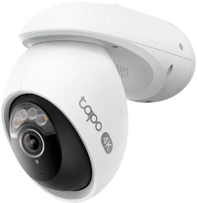 Obrázok produktu pre TP-Link Tapo TC46, IP bezpečnostná kamera, Vnútorné a vonkajšie, Káblový a bezdrôtový, Amazon Alexa & Google Assistant, Strop/stena/stĺp, Čierna, Biela