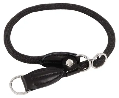 Produktbild von lionto Hundehalsband, strapazierfähiges Nylon, Länge 35 cm, Zugstopp, schwarz