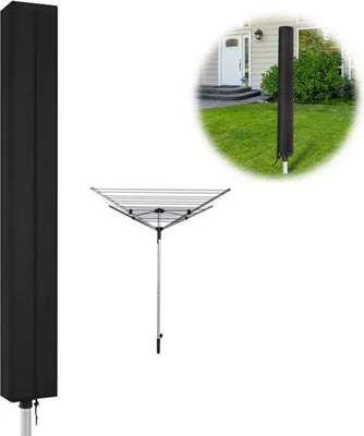 Produktbild von Schutzabdeckung für Windenwaschleine - Abdeckung für Trockner - Schutzabdeckung - aus 210D Oxford-Stoff - UV-beständig - mit Reißverschluss und Riemenzug (165x16x16cm)