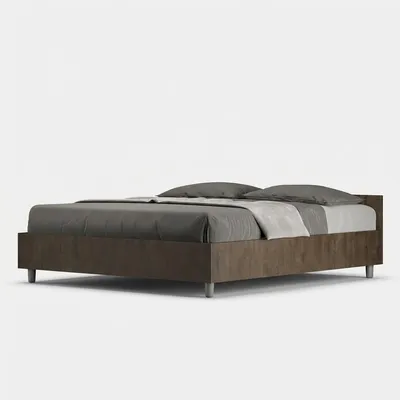 Produktbild von Doppelbett mit Bettkasten 160x190cm Nussbaumholz Nuamo Noix