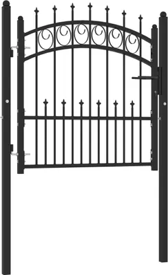 Immagine prodotto di Cancello per recinzione EMMEN con punte in acciaio 104x87 cm Nero