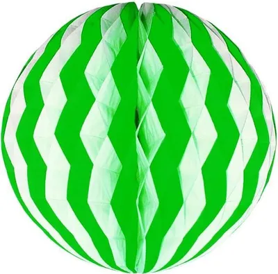Produktbild von Wabenball grün/weiß 30cm, schwer entflammbar