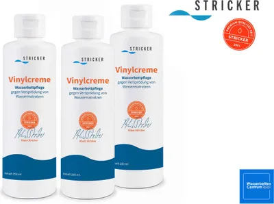 Produktbild von Wasserbett Vinylpflege - 3x Vinylcreme - Pflegt und schützt Vinyl vor Verhärtung