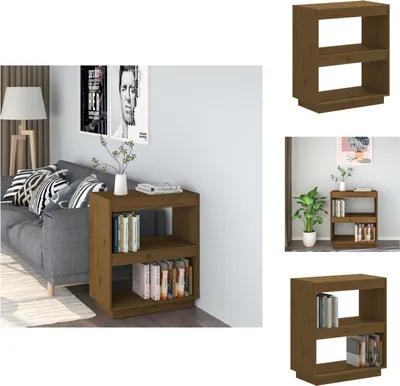 Produktbild von vidaXL Bücherregal Honigbraun 60x35x71 cm Massivholz Kiefer - Bücherregale & Bücherschränke