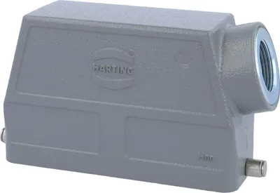 Productafbeelding van HARTING Han 24B, behuizing van tüll, hoge uitvoering, 1x M25 kabeluitgang aan de zijkant, geschikt voor 1 klem (aan het onderste deel), M25 schroefdraad