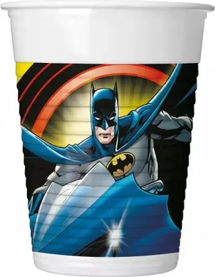 Immagine prodotto di Bicchieri di plastica 200 ml, Batman (8 pezzi)
