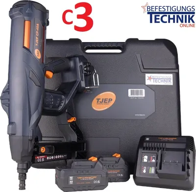 Image de Tjep Cloueur à béton sans fil CP-40A 15-40mm 2x4,0Ah pour clous à béton C3 Spit Pulsa 700 800 40P Makita