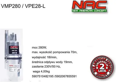 Immagine prodotto di Pompa A Membrana Nac 280W Vpe28-L