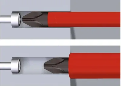 Produktbild von Wiha SoftFinish® electric slimBit für Plus-Minus Klemmschrauben (Schlitz/ Pozidriv) (2831-14) SL/PZ2, 75 mm, 6,0 mm