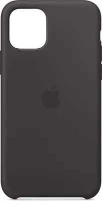 A black iPhone case with an Apple logo is shown against a white background.