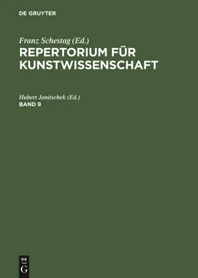 Produktbild von Repertorium für Kunstwissenschaft. Band 9