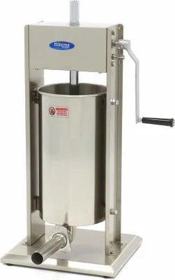 Immagine prodotto di Riempitrice per carne da 15 litri con 4 tubi di riempimento, ideale per macellai