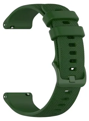Image de Bracelet de montre en silicone - Bracelet pour montre connectée 20 mm - Bracelet de remplacement pour TicWatch Pro 3 Ultra E3 E2 S2 Pro X GTW 2021 - Réglable - Vert