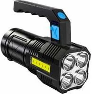 Produktbild von Leistungsstarke wiederaufladbare Taschenlampe, ultrastarke LED-Taschenlampe, wasserdichte Taschenlampe, 3 Lichtmodi, für Camping, Angeln, Wandern, Jagen und Notsituationen.