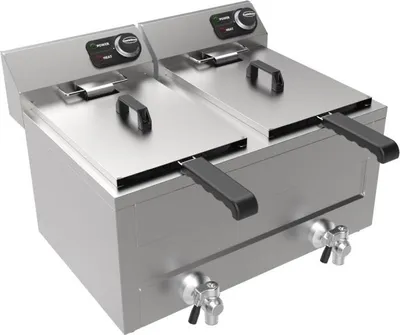 Image de Friteuse électrique de table Combisteel 16 litres - 2 bacs, 230 V, 2 x 3 kW