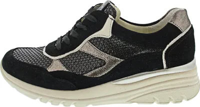 Produktbild von Waldläufer H-Carla sportlicher Schnürer Schwarz in Gr. 43