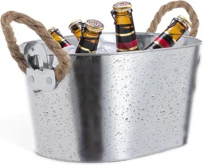Immagine prodotto di Bottiglia termica in acciaio inossidabile da 6 litri con manici, ideale per feste e grigliate
