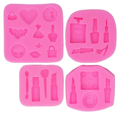 4er Set Silikonformen Make-up-Werkzeug, antihaftbeschichtet, lebensmittelecht