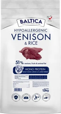 Produktbild von BALTICA Nutraceutic Hypoallergenic Large and X-Large breeds Venison with rice - trockenfutter für Hunde - 12kg