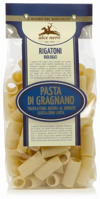 MAKARON (SEMOLINOWY - PASTA DI GRAGNANO) RIGATONI BIO 500 g - ALCE NERO