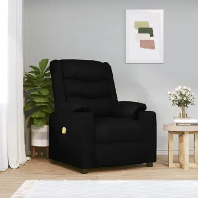 Image de The Living Store Fauteuil de massage Noir Similicuir