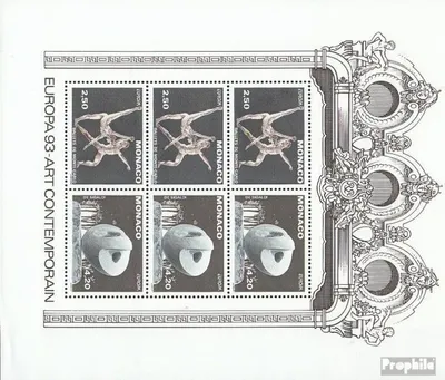 Produktbild von Briefmarken Monaco 1993 Mi Block59 (kompl.Ausg.) postfrisch Zeitgenöss.Kunst