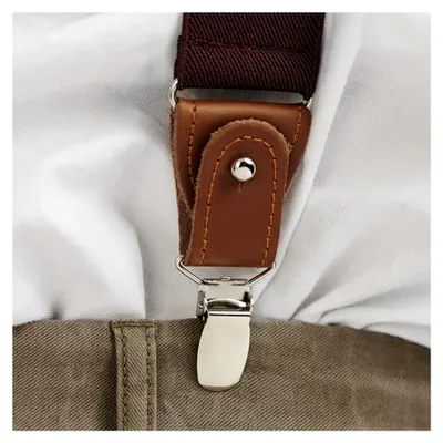 Produktbild von Hosenträger für Herren – Einstellbare Y-Suspender mit Leder und Clips für optimale Passform