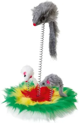 Produktbild von Kerbl-Spielzeugmaus an einer Feder 25 cm [84247]