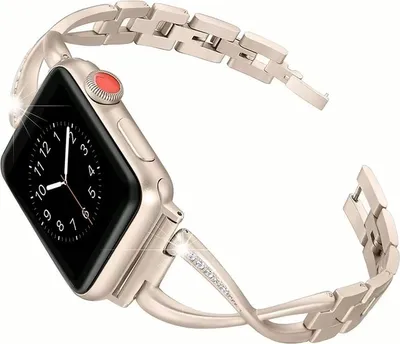 Productafbeelding van CHPN – Armband met steentjes – Geschikt voor Apple Watch 38/40/41/42 mm – Glanzend armbandje voor uw Apple Watch – Damesarmband – Universeel