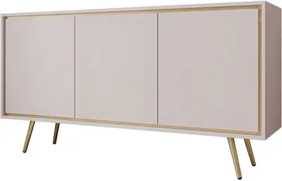 Produktbild von MIRJAN24 Sideboard Tori 01, Kommode mit drei Drehtüren, Metallfüße, Wohnzimmer Kollektion (Farbe: Cashmere)