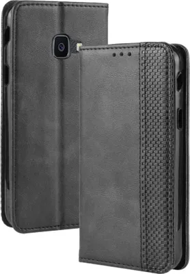 Produktbild von Samsung Galaxy Xcover 4 / 4s Hülle - Coverup Vintage Style Klapphülle - Schwarz