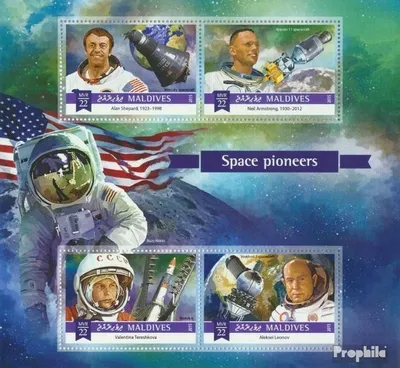 Produktbild von Briefmarken Malediven 2015 Mi 5860-5863 Kleinbogen (kompl. Ausg.) postfrisch Weltraumpioniere